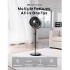imageDreo Fan for Bedroom 120 Oscillating Standing Fan Quiet Floor Fan with DC Motor 82ft Pedestal Fan for Whole Room 8 Speeds 3 modes 20dB 120 Manual Vertical 3540quot Adjustable Height 8H TimerGrey