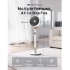 imageDreo Fan for Bedroom 120 Oscillating Standing Fan Quiet Floor Fan with DC Motor 82ft Pedestal Fan for Whole Room 8 Speeds 3 modes 20dB 120 Manual Vertical 3540quot Adjustable Height 8H TimerWhite