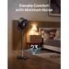imageDreo Fan for Bedroom 120 Oscillating Standing Fan Quiet Floor Fan with DC Motor 82ft Pedestal Fan for Whole Room 8 Speeds 3 modes 20dB 120 Manual Vertical 3540quot Adjustable Height 8H TimerGrey