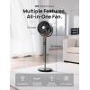 imageDreo Fan for Bedroom 120 Oscillating Standing Fan Quiet Floor Fan with DC Motor 82ft Pedestal Fan for Whole Room 8 Speeds 3 modes 20dB 120 Manual Vertical 3540quot Adjustable Height 8H TimerGrey