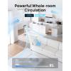 imageDreo Fan for Bedroom 120 Oscillating Standing Fan Quiet Floor Fan with DC Motor 82ft Pedestal Fan for Whole Room 8 Speeds 3 modes 20dB 120 Manual Vertical 3540quot Adjustable Height 8H TimerWhite