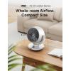 imageDreo Fan for Bedroom Desk Air Circulator Fan with Remote 11 Inch Table Fans for Whole Room 60ft Powerful Airflow 120 Vertical Manual 90 Oscillating Fan 4 Speeds 8H Timer Quiet Fan HomeWhite