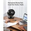 imageDreo Fan for Bedroom Desk Air Circulator Fan with Remote 11 Inch Table Fans for Whole Room 60ft Powerful Airflow 120 Vertical Manual 90 Oscillating Fan 4 Speeds 8H Timer Quiet Fan HomeBlack