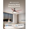 imageDreo Smart Ceiling Fan with Lights 52 Inch 12 Speeds ampamp 3 Fan Modes Stepless Color Tones Dimmable LED Light 12H Timer Quiet DC Motor RemoteAPPAlexa Control White Ceiling Fans IndoorBlack