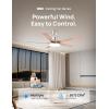 imageDreo Smart Ceiling Fan with Lights 52 Inch 12 Speeds ampamp 3 Fan Modes Stepless Color Tones Dimmable LED Light 12H Timer Quiet DC Motor RemoteAPPAlexa Control White Ceiling Fans IndoorSilver