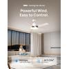 imageDreo Smart Ceiling Fan with Lights 52 Inch 12 Speeds ampamp 3 Fan Modes Stepless Color Tones Dimmable LED Light 12H Timer Quiet DC Motor RemoteAPPAlexa Control White Ceiling Fans IndoorWhite