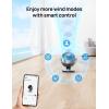 imageDreo Smart Fan for Bedroom120 Vertical and 90 Oscillating Fan with RemoteVoice 13 Inch Height Quiet Air Circulator for Whole Room 70 ft 4 Speeds 5 Modes 12H Timer Desk Fans for Home OfficeSilver
