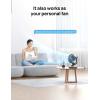 imageDreo Smart Fan for Bedroom120 Vertical and 90 Oscillating Fan with RemoteVoice 13 Inch Height Quiet Air Circulator for Whole Room 70 ft 4 Speeds 5 Modes 12H Timer Desk Fans for Home OfficeSilver