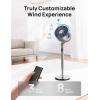 imageDreo Standing Fan 120120Omnidirectional Oscillating Fan For Bedroom 80 ft Circulator With Remote DC Motor Quiet Pedestal Fans Adjustable Height 8 Speeds 3 Modes 8H Timer Home PolyFan 502pedestal