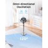 imageDreo Standing Fan 120120Omnidirectional Oscillating Fan For Bedroom 80 ft Circulator With Remote DC Motor Quiet Pedestal Fans Adjustable Height 8 Speeds 3 Modes 8H Timer Home PolyFan 502pedestal