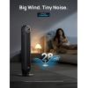 imageDreo Tower Fan for Bedroom 25fts Smart Standing Fans 90 Oscillating Floor Fan with 4 Modes 4 Speeds 8H Timer 28dB Bladeless Remote 28 dB Works with WiFi Voice ControlBlack