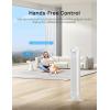 imageDreo Tower Fan for Bedroom 25fts Smart Standing Fans 90 Oscillating Floor Fan with 4 Modes 4 Speeds 8H Timer 28dB Bladeless Remote 28 dB Works with WiFi Voice ControlSnow White