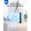 imageDreo Tower Fan for Bedroom 25fts Smart Standing Fans 90 Oscillating Floor Fan with 4 Modes 4 Speeds 8H Timer 28dB Bladeless Remote 28 dB Works with WiFi Voice ControlBlack