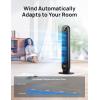 imageDreo Tower Fan for Bedroom 25fts Smart Standing Fans 90 Oscillating Floor Fan with 4 Modes 4 Speeds 8H Timer 28dB Bladeless Remote 28 dB Works with WiFi Voice ControlBlack