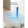imageDreo Tower Fan for Bedroom Smart Bladeless Fan with 12 Speeds 4 Modes DC Motor 27fts Velocity 90 Oscillating 12H Timer 42quot Floor Standing Fans for Home Living Room 25dB Quiet Pilot Pro SSilver
