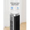 imageDreo Tower Fan for Bedroom Smart Bladeless Fan with 12 Speeds 4 Modes DC Motor 27fts Velocity 90 Oscillating 12H Timer 42quot Floor Standing Fans for Home Living Room 25dB Quiet Pilot Pro SSilver