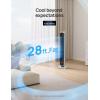 imageDreo Tower Fan for Bedroom Smart Bladeless Fan with 12 Speeds 4 Modes DC Motor 27fts Velocity 90 Oscillating 12H Timer 42quot Floor Standing Fans for Home Living Room 25dB Quiet Pilot Pro SSilver