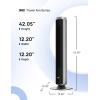 imageDreo Tower Fan for Bedroom Smart Bladeless Fan with 12 Speeds 4 Modes DC Motor 27fts Velocity 90 Oscillating 12H Timer 42quot Floor Standing Fans for Home Living Room 25dB Quiet Pilot Pro SSilver