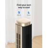 imageDreo Tower Fan for Bedroom Smart Bladeless Fan with 12 Speeds 4 Modes DC Motor 27fts Velocity 90 Oscillating 12H Timer 42quot Floor Standing Fans for Home Living Room 25dB Quiet Pilot Pro SGold