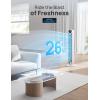 imageDreo Tower Fan for Bedroom Upgrated DC 9 Speeds UtralQuiet Floor Fan 90 Oscillating Fans for Indoors with 26fts Velocity 12H Timer Standing Fans Bladeless Fan Powerful for Home Office RoomWhite