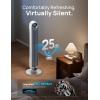 imageDreo Tower Fan for Bedroom Upgrated DC 9 Speeds UtralQuiet Floor Fan 90 Oscillating Fans for Indoors with 26fts Velocity 12H Timer Standing Fans Bladeless Fan Powerful for Home Office RoomWhite