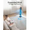 imageDreo Tower Fan for Bedroom Upgrated DC 9 Speeds UtralQuiet Floor Fan 90 Oscillating Fans for Indoors with 26fts Velocity 12H Timer Standing Fans Bladeless Fan Powerful for Home Office RoomBlack