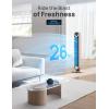 imageDreo Tower Fan for Bedroom Upgrated DC 9 Speeds UtralQuiet Floor Fan 90 Oscillating Fans for Indoors with 26fts Velocity 12H Timer Standing Fans Bladeless Fan Powerful for Home Office RoomStarlight