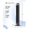 imageDreo Tower Fans for Bedroom 90 Oscillating Fans for indoors 4 Modes 5 Speeds Max 26fts 12H Timer LED Display with Touch Remote Control 40quot Quiet Bladeless Standing Floor Fan for Home OfficeStandard