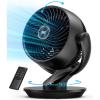 imageDreo Desk Fans for Bedroom 13Inch Oscillating Air Circulator Fan 120 Tilt Adjustment 28dB UltraQuiet 70ft Powerful Airflow 4 Speeds Table fan with Remote for Whole Room Home OfficeBlack