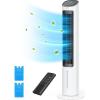 imageDreo Evaporative Air Cooler 40 Cooling Fans that Blow Cold Air 80 Oscillating Removable Water Tank Ice Packs Remote Control 4 Speeds 7H Timer Swamp Cooler for Bedroom WhiteWhite