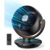 imageDreo Fan for Bedroom Desk Air Circulator Fan with Remote 11 Inch Table Fans for Whole Room 60ft Powerful Airflow 120 Vertical Manual 90 Oscillating Fan 4 Speeds 8H Timer Quiet Fan HomeBlack