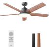 imageDreo Smart Ceiling Fan with Lights 52 Inch 12 Speeds ampamp 3 Fan Modes Stepless Color Tones Dimmable LED Light 12H Timer Quiet DC Motor RemoteAPPAlexa Control White Ceiling Fans IndoorBlack