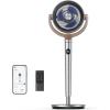 imageDreo Standing Fan 120120Omnidirectional Oscillating Fan For Bedroom 80 ft Circulator With Remote DC Motor Quiet Pedestal Fans Adjustable Height 8 Speeds 3 Modes 8H Timer Home PolyFan 502Wifi