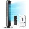 imageDreo Tower Fan for Bedroom Smart Bladeless Fan with 12 Speeds 4 Modes DC Motor 27fts Velocity 90 Oscillating 12H Timer 42quot Floor Standing Fans for Home Living Room 25dB Quiet Pilot Pro SSilver