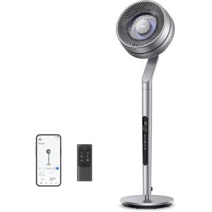 imageDreo Pedestal Fan with Smart Control 4044quot Adjustable Height DC Quiet Fans for Bedroom 12085 OmniDirectional Oscillating Fan 100ft Airflow 10 Speeds 6 Modes 12H Timer 23db WiFiVoiceModern