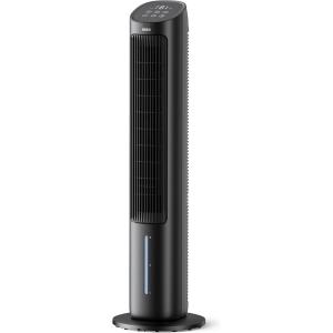 imageDreo Tower Fans That Blow Cold Air 40quot Evaporative Air Cooler Cooling Fan for Bedroom with 80 Oscillating Remote Control 3 Modes 4Speed Quiet Floor Fan BlackDark Grey
