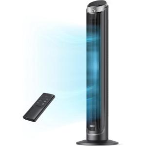 imageDreo Tower Fans for Bedroom 90 Oscillating Fans for indoors 4 Modes 5 Speeds Max 26fts 12H Timer LED Display with Touch Remote Control 40quot Quiet Bladeless Standing Floor Fan for Home OfficeStandard
