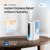imageDreo 6L Humidifiers for Bedroom Smart Warm ampamp Cool Mist for Large Room 60Hr Quiet Runtime Ultrasonic Oil Diffuser for Baby Plant Humidity Sensor Indicator Light 12H Timer GoogleAlexa HM713SBlue