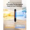 imageDreo Heater Fan 42quot Electric Heaters for Indoor Use with Thermostat 5 Heat ampamp 12 Fan Levels 120 Oscillation 12H Timer 25dB Quiet Ceramic Heater with Remote for Large Room SilverWhite