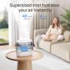 imageDreo Humidifiers for Bedroom Top Fill 4L Supersized Cool Mist Humidifier with Oil Diffuser and Nightlight 32H Runtime Quiet Ultrasonic Humidifiers for Home Large Room Baby Nursery and PlantsGray