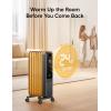 imageDreo Oil Filled Radiator Electric Radiant Heaters for indoor use Large Room with Remote Control Child Lock 4 Modes Overheat ampamp TipOver Protection 24h Timer Digital Thermostat Quiet 1500WBlack