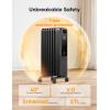 imageDreo Oil Filled Radiator Electric Radiant Heaters for indoor use Large Room with Remote Control Child Lock 4 Modes Overheat ampamp TipOver Protection 24h Timer Digital Thermostat Quiet 1500WBlack