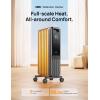 imageDreo Oil Filled Radiator Electric Radiant Heaters for indoor use Large Room with Remote Control Child Lock 4 Modes Overheat ampamp TipOver Protection 24h Timer Digital Thermostat Quiet 1500WSpace Grey