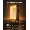 imageDreo Oil Filled Radiator Electric Radiant Heaters for indoor use Large Room with Remote Control Child Lock 4 Modes Overheat ampamp TipOver Protection 24h Timer Digital Thermostat Quiet 1500WBlack