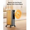 imageDreo Oil Filled Radiator Electric Radiant Heaters for indoor use Large Room with Remote Control Child Lock 4 Modes Overheat ampamp TipOver Protection 24h Timer Digital Thermostat Quiet 1500WSpace Grey