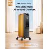 imageDreo Oil Filled Radiator Electric Radiant Heaters for indoor use Large Room with Remote Control Child Lock 4 Modes Overheat ampamp TipOver Protection 24h Timer Digital Thermostat Quiet 1500WBlack