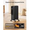 imageDreo Oil Filled Radiator Electric Radiant Heaters for indoor use Large Room with Remote Control Child Lock 4 Modes Overheat ampamp TipOver Protection 24h Timer Digital Thermostat Quiet 1500WBlack