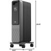 imageDreo Oil Filled Radiator Electric Radiant Heaters for indoor use Large Room with Remote Control Child Lock 4 Modes Overheat ampamp TipOver Protection 24h Timer Digital Thermostat Quiet 1500WSpace Grey