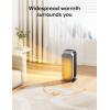 imageDreo Quiet Space Heaters for Indoor Use 1500W Electric Heater with Remote PTC Ceramic Heater with Thermostat 12H Timer 70 Oscillation Digital Display Fast Safety Room Heater for Bedroom OfficeSilver