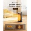 imageDreo Quiet Space Heaters for Indoor Use 1500W Electric Heater with Remote PTC Ceramic Heater with Thermostat 12H Timer 70 Oscillation Digital Display Fast Safety Room Heater for Bedroom OfficeGold